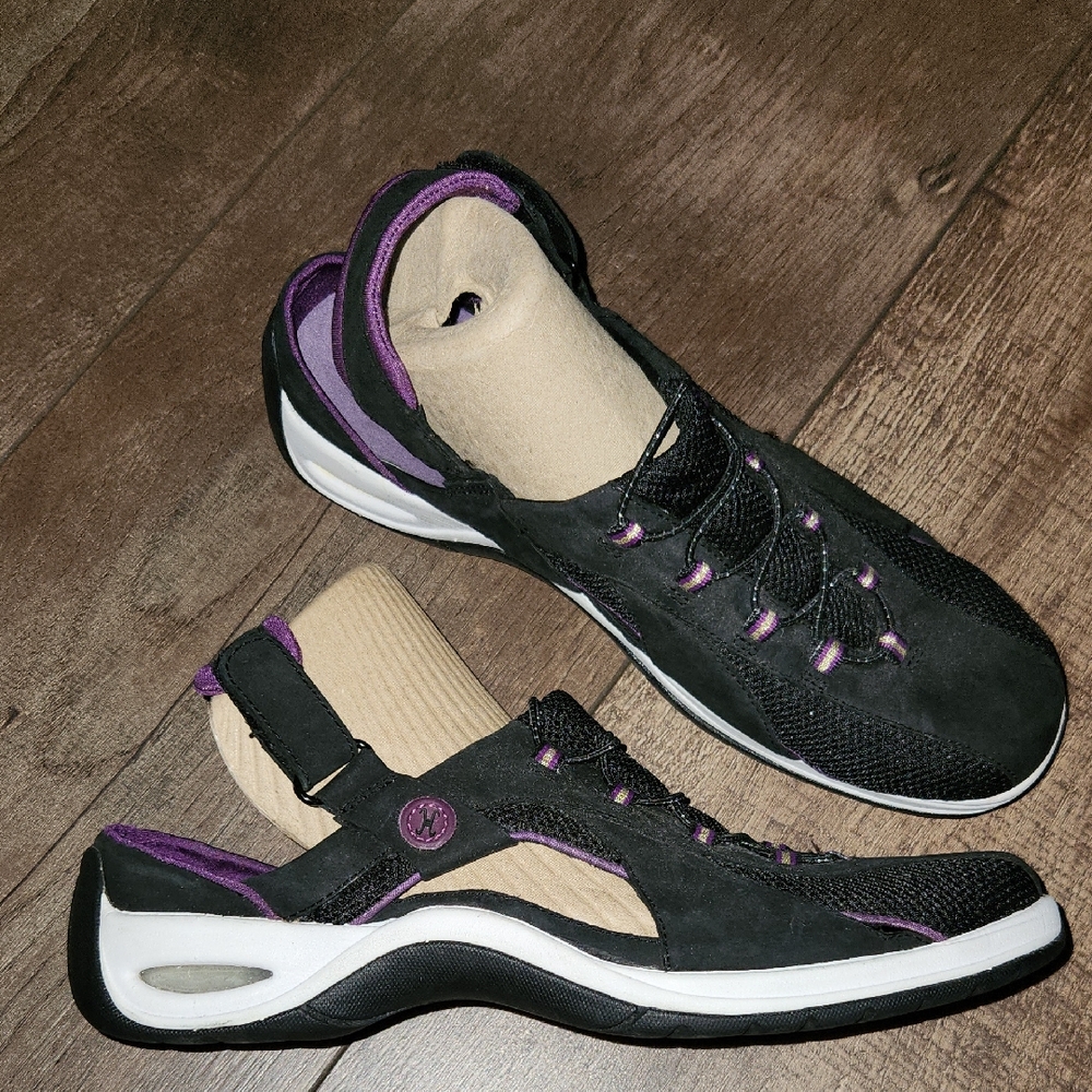 Cole HAAN Black and Purple Women's Sport Sandal Size 8.5